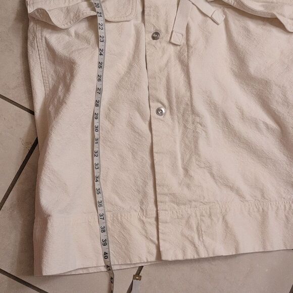 Everlane The Canvas Organic Cotton Parka Jacket Coat Bone White Size L - Picture 12 of 16